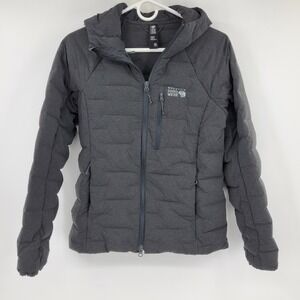 Mountain Hardwear Stretchdown Hoody Women XS Grey Puffer Jacket OL9950 Down Fill